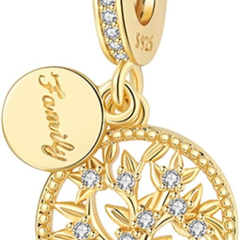 Sterling Silver Family Tree Charm for Bracelets & Necklaces Gift for Women